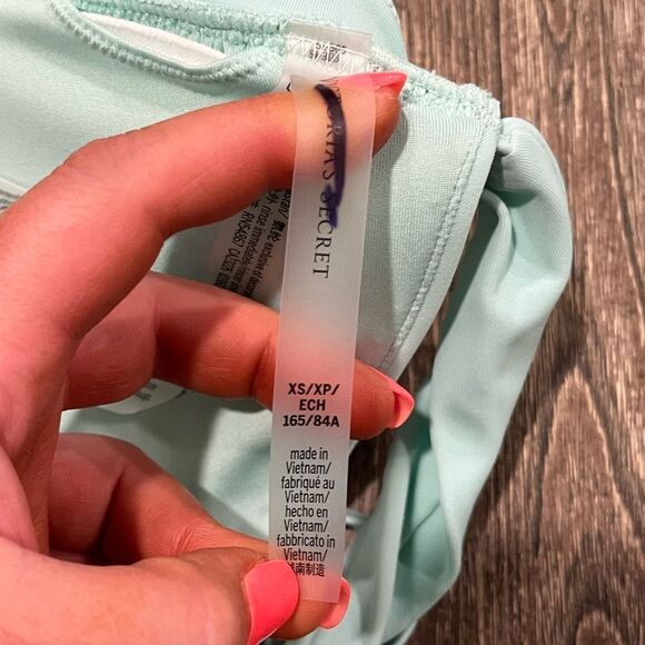 NWOT Victoria’s Secret Triangle Bikini Top Waist Wrap Padded Mint Green Size XS - Picture 4 of 4